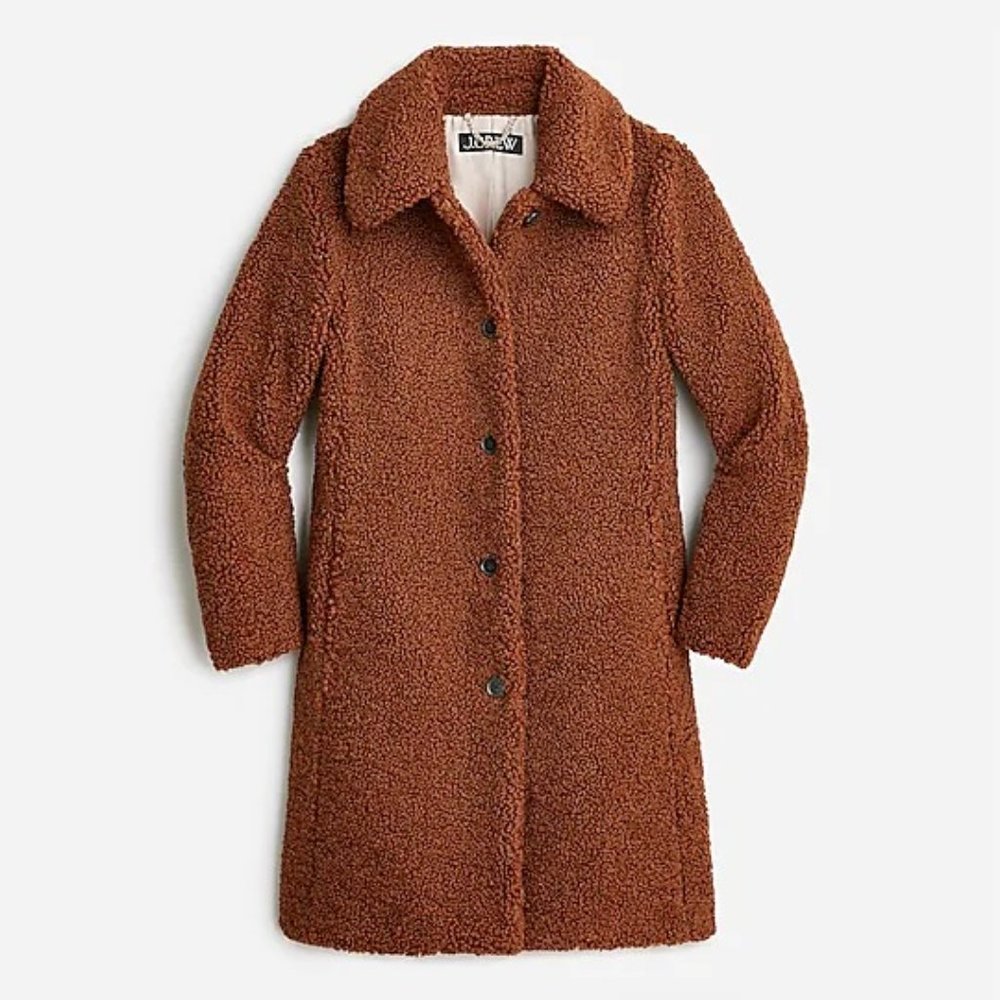 J. Crew Teddy Sherpa Lady Topcoat NWT Size M